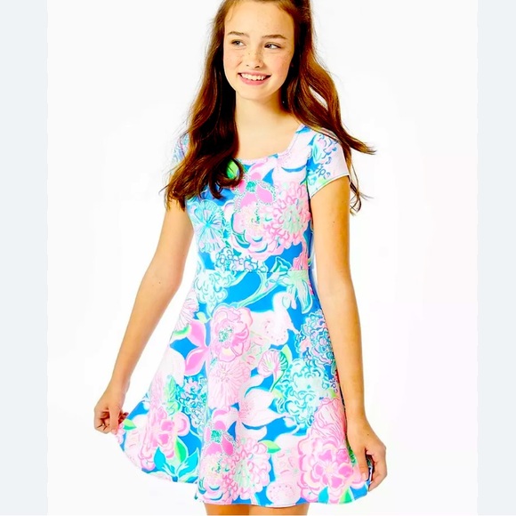 Lilly Pulitzer Other - Lilly Pulitzer Girl’s Peony For Your Thoughts Arya Floral Dress Size 16